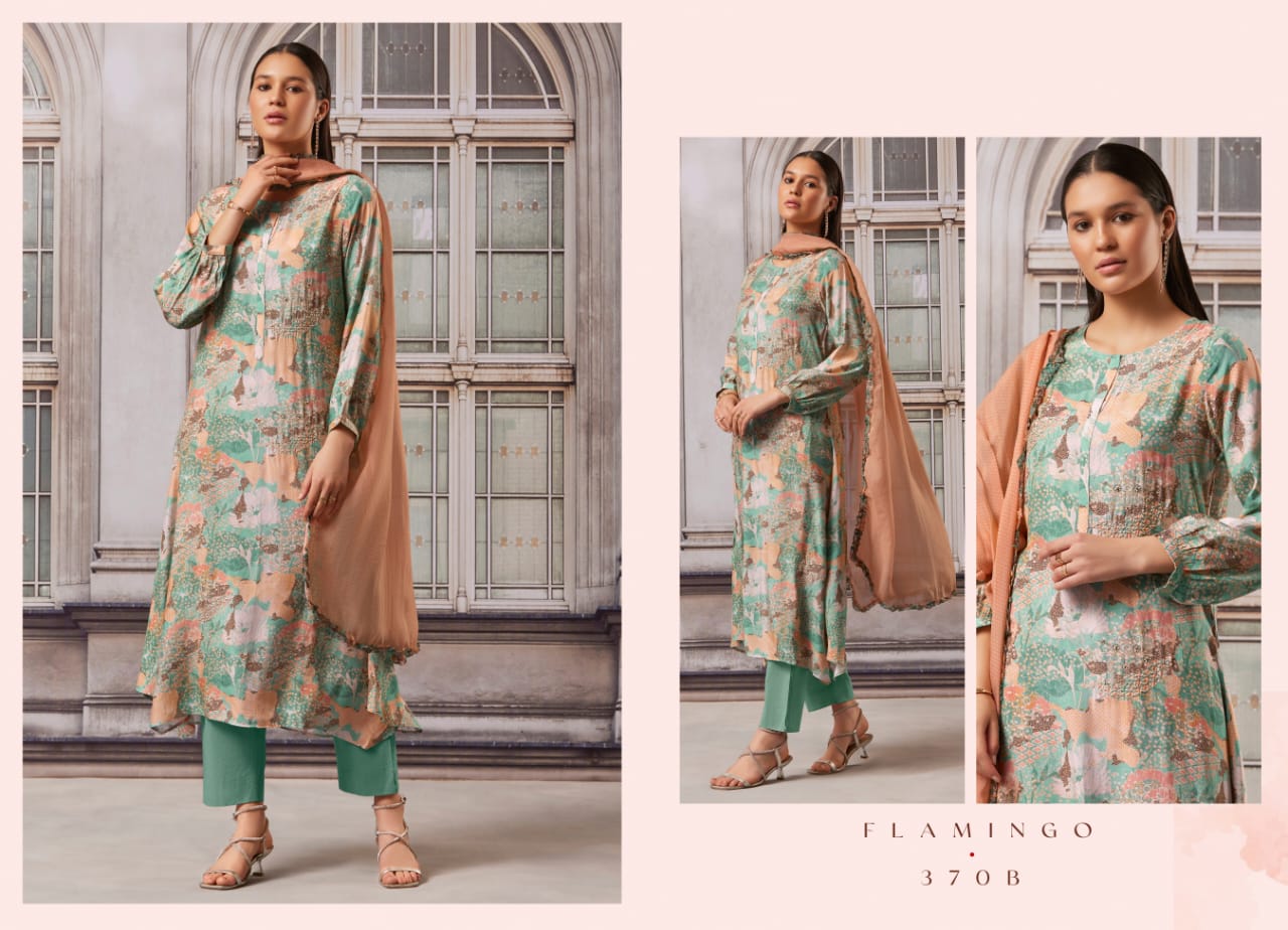 Flamingo T And M Cotton Silk Digital Printed Dress Material Wholesale Price In Surat